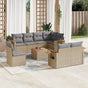 Patio Sofa Set 8-Seaters Beige and Grey