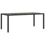 9 Piece Garden Dining Set with Cushions Black Poly Rattan - 45-Degree Angle