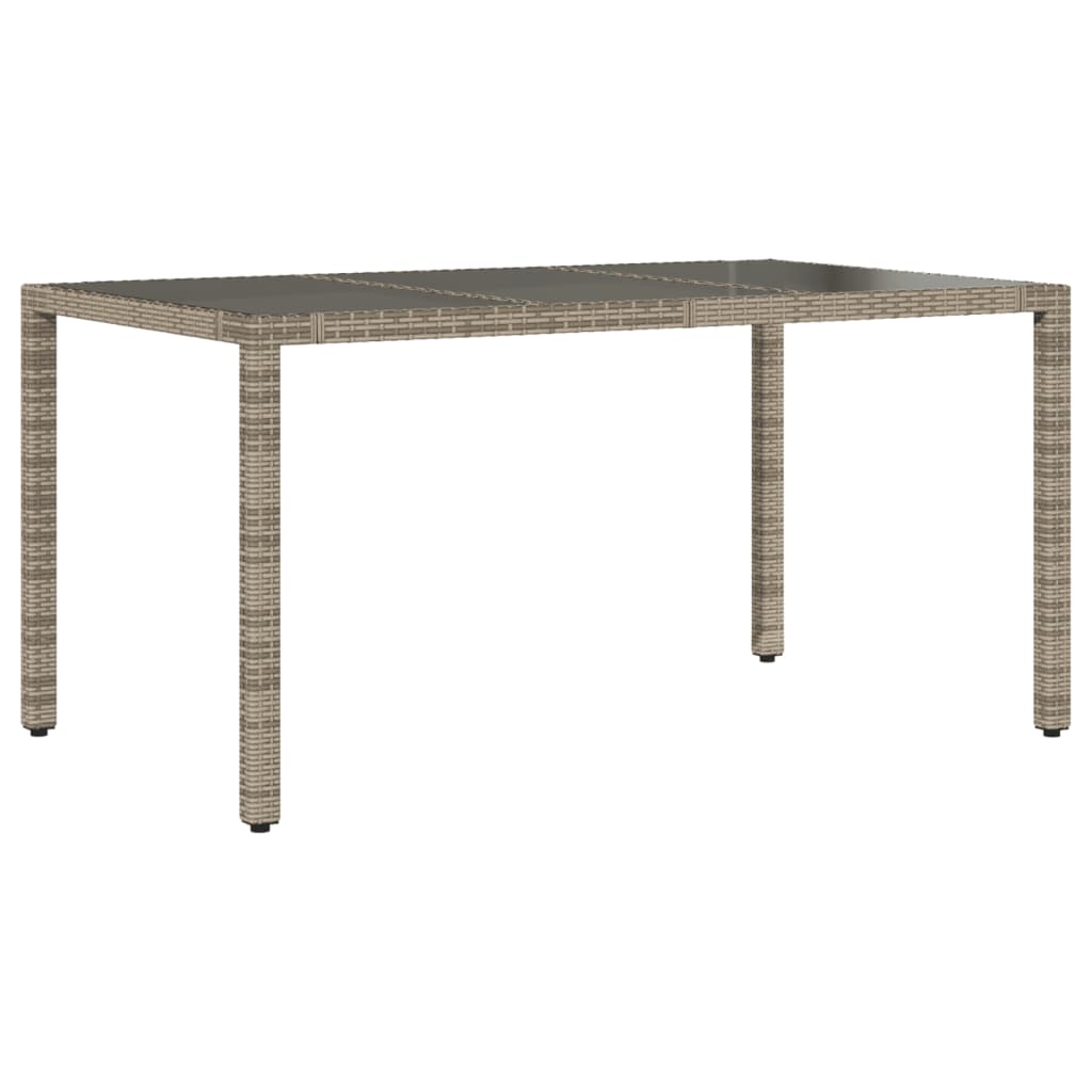 5 Piece Garden Dining Set with Cushions Grey Poly Rattan