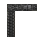 5 Piece Garden Dining Set with Cushions Black Poly Rattan - Close-Up Angle