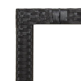 9 Piece Garden Dining Set with Cushions Black Poly Rattan - Close-Up Angle