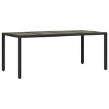 9 Piece Garden Dining Set with Cushions Black Poly Rattan - Top-Down View