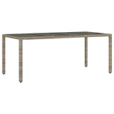 9 Piece Garden Bistro Set with Cushions Grey Poly Rattan - Top-Down View