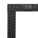 5 Piece Garden Bistro Set with Cushions Black Poly Rattan - 45-Degree Angle