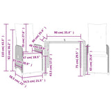 3 Piece Garden Bistro Set with Cushions Black Poly Rattan - Close-Up Angle