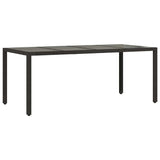 9 Piece Garden Bistro Set with Cushions Black Poly Rattan - Top-Down View
