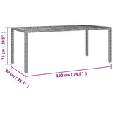 9 Piece Garden Bistro Set with Cushions Grey Poly Rattan
