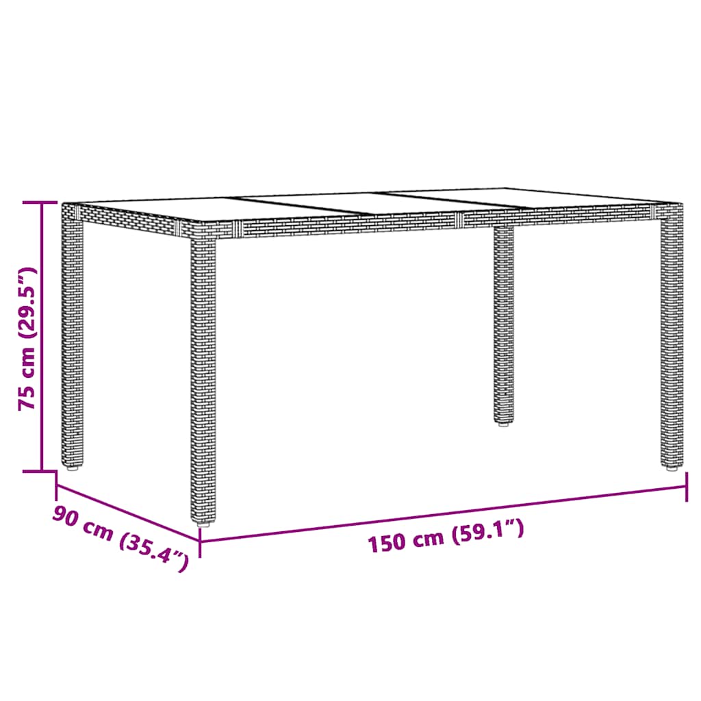 7 Piece Garden Bistro Set with Cushions Grey Poly Rattan