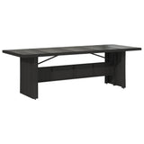 11 Piece Garden Bistro Set with Cushions Black Poly Rattan - Top-Down View