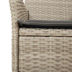 5 Piece Garden Dining Set with Cushions Light Grey