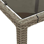 7 Piece Garden Dining Set with Cushions Light Grey