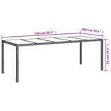 11 Piece Garden Dining Set with Cushions Black Poly Rattan and Glass - Extra Image