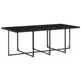 13 Piece Garden Dining Set with Cushions Black Poly Rattan - Side View