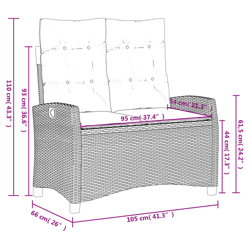 4 Piece Garden Dining Set with Cushions Grey Poly Rattan