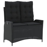 4 Piece Garden Dining Set with Cushions Black Poly Rattan - Top-Down View