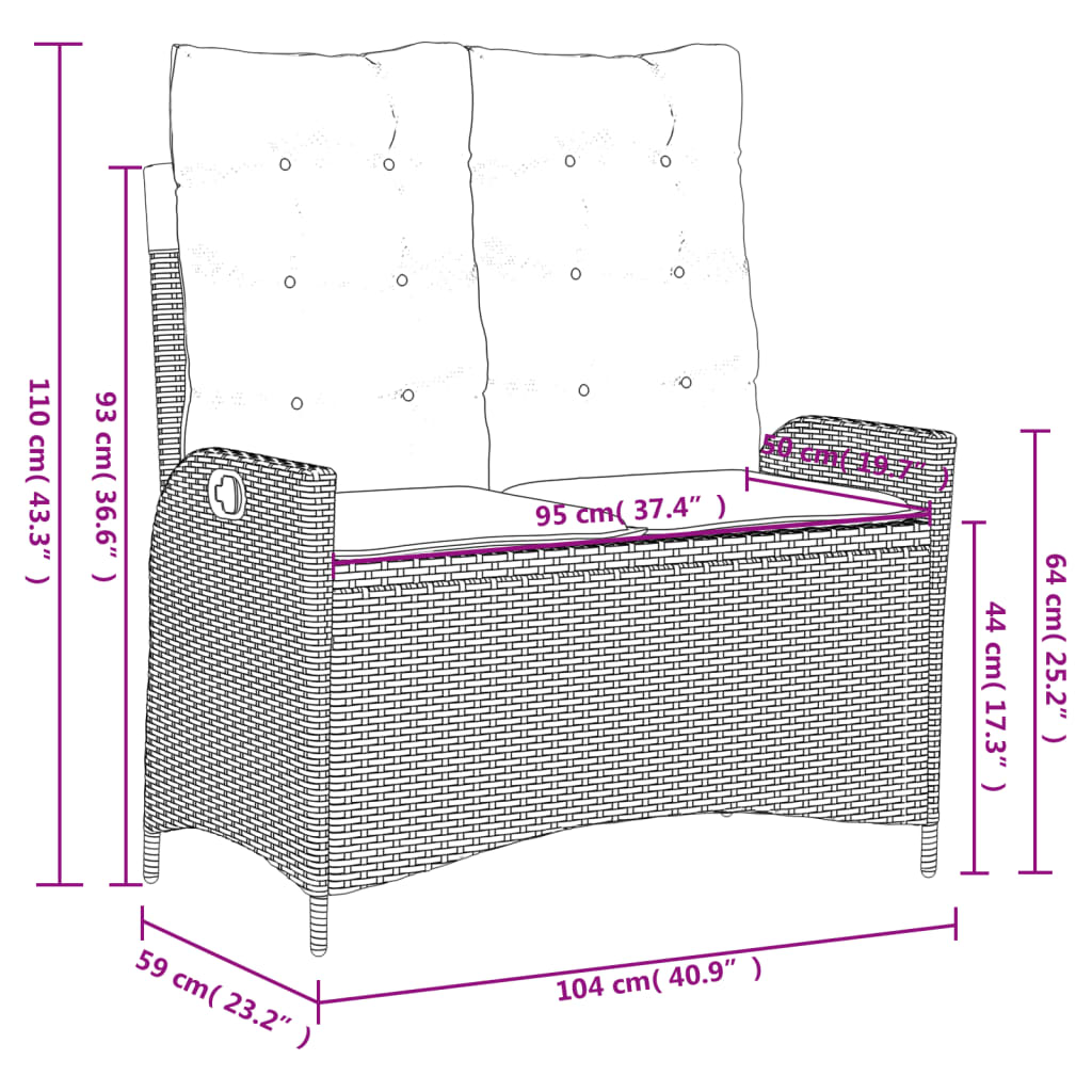 4 Piece Garden Dining Set with Cushions Grey Poly Rattan