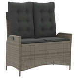 4 Piece Garden Dining Set with Cushions Grey Poly Rattan - Top-Down View