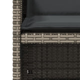 Garden Chairs with Cushions 4 pcs Grey Poly Rattan - Extra Image