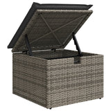 11 Piece Garden Sofa Set with Cushions Grey Poly Rattan - Extra Image