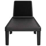 4-Way Height Adjustable Sun Lounger 155.5x57x28 cm Polypropylene - Top-Down View