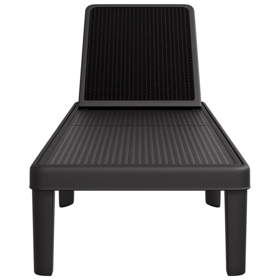 4-Way Height Adjustable Sun Lounger 155.5x57x28cm Polypropylene