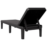 4-Way Height Adjustable Sun Lounger 155.5x57x28 cm Polypropylene - Rear View