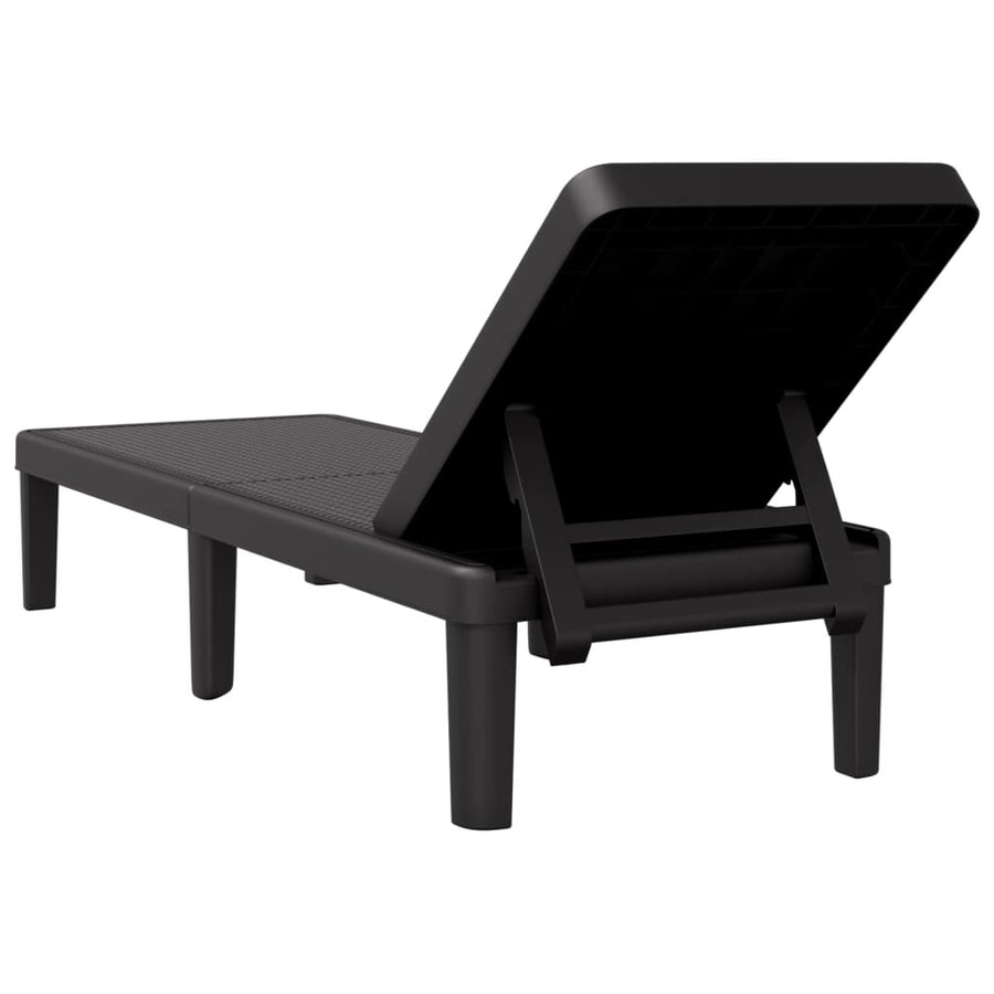 4-Way Height Adjustable Sun Lounger 155.5x57x28cm Polypropylene