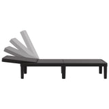 4-Way Height Adjustable Sun Lounger 155.5x57x28 cm Polypropylene - Close-Up Angle