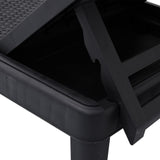 4-Way Height Adjustable Sun Lounger 155.5x57x28 cm Polypropylene - Extra Image
