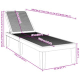 4-Way Height Adjustable Sun Lounger 155.5x57x28 cm Polypropylene - Extra Image