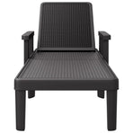 4-Way Height Adjustable Sun Lounger 155.5x57x28 cm Polypropylene