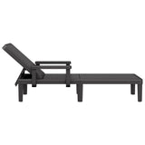 4-Way Height Adjustable Sun Lounger 155.5x57x28 cm Polypropylene - 45-Degree Angle
