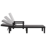 4-Way Height Adjustable Sun Lounger 155.5x57x28 cm Polypropylene - Close-Up Angle