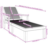 4-Way Height Adjustable Sun Lounger 155.5x57x28 cm Polypropylene - Extra Image