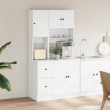 Kitchen Cabinet White 95x50x180 cm Engineered Wood - Side View