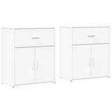 Sideboards 2 pcs White 60x31x70 cm Engineered Wood - Front View