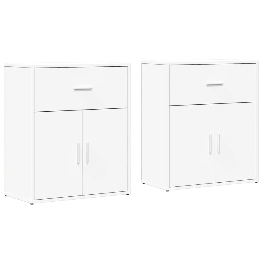 Sideboards 2 pcs White 60x31x70 cm Engineered Wood