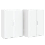 Sideboards 2 pcs White 60x31x84 cm Engineered Wood - Front View