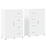 Sideboards 2 pcs White 60x31x84 cm Engineered Wood - Front View