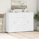 Sideboards 2 pcs White 60x31x84 cm Engineered Wood - Side View