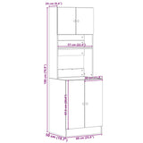 Kitchen Cabinet White 60x50x180 cm Engineered Wood - Extra Image