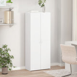 File Cabinet White 60x32x153 cm Engineered Wood - Side View