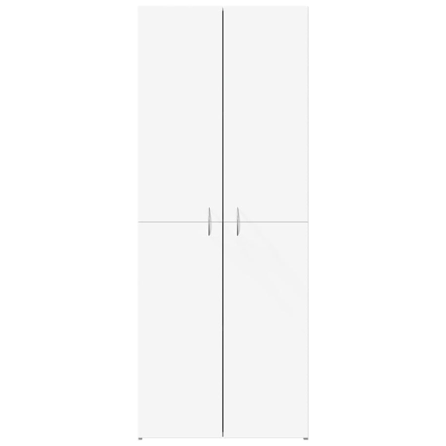 File Cabinet White 60x32x153 cm Engineered Wood