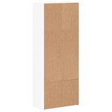 File Cabinet White 60x32x153 cm Engineered Wood - Rear View