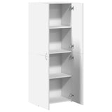File Cabinet White 60x32x153 cm Engineered Wood - Close-Up Angle
