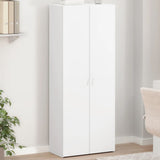File Cabinet White 60x32x153 cm Engineered Wood