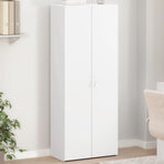 File Cabinet White 60x32x153 cm Engineered Wood