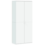 Highboard White 80x35x180 cm Engineered Wood
