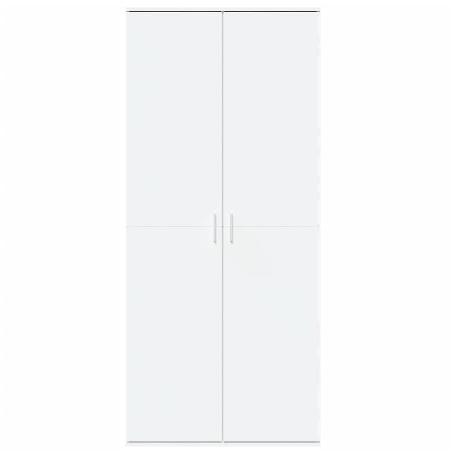 Highboard White 80x35x180 cm Engineered Wood