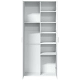 Highboard White 80x35x180 cm Engineered Wood - Close-Up Angle